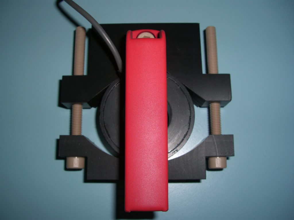 配管検査用滑らせ型冶具ー真上から